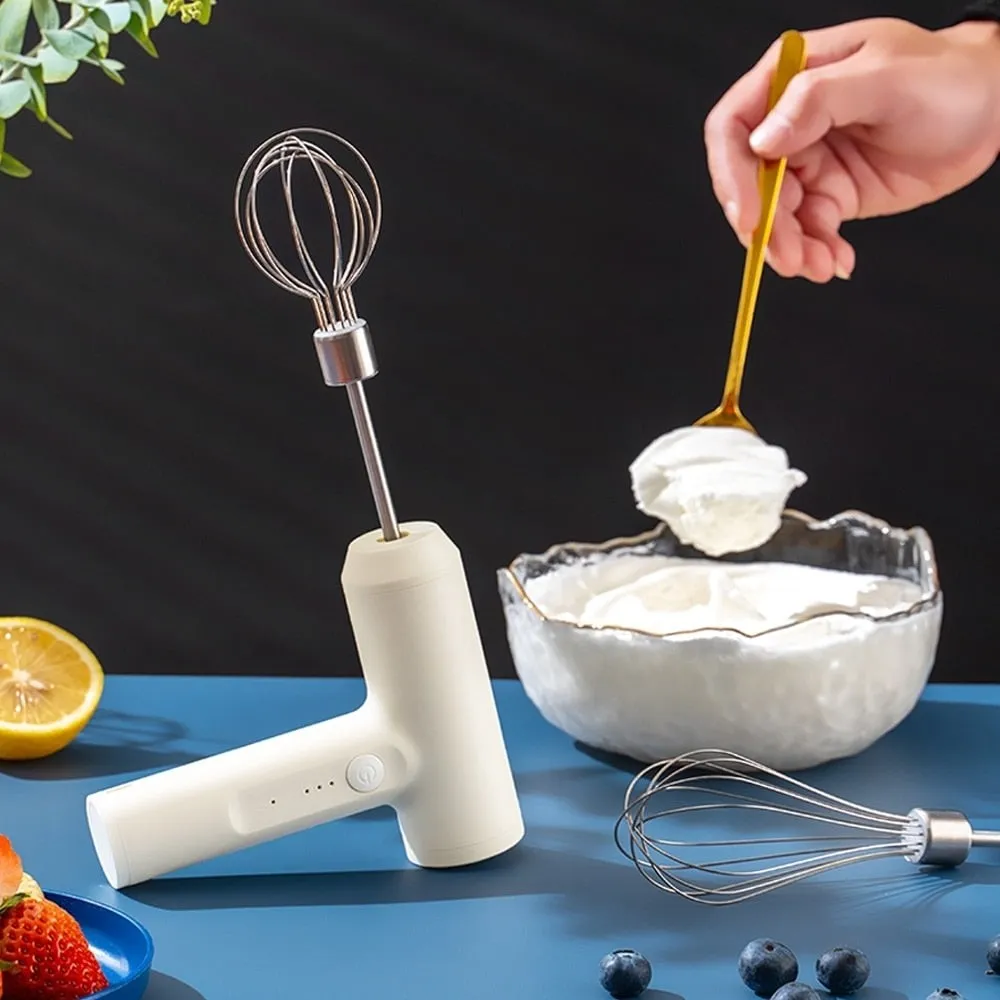 1 Pcs Wireless Electric Food Mixer Portable 3 Speeds Egg Beater Baking Dough Cake Cream Mixer Kitchen Tools