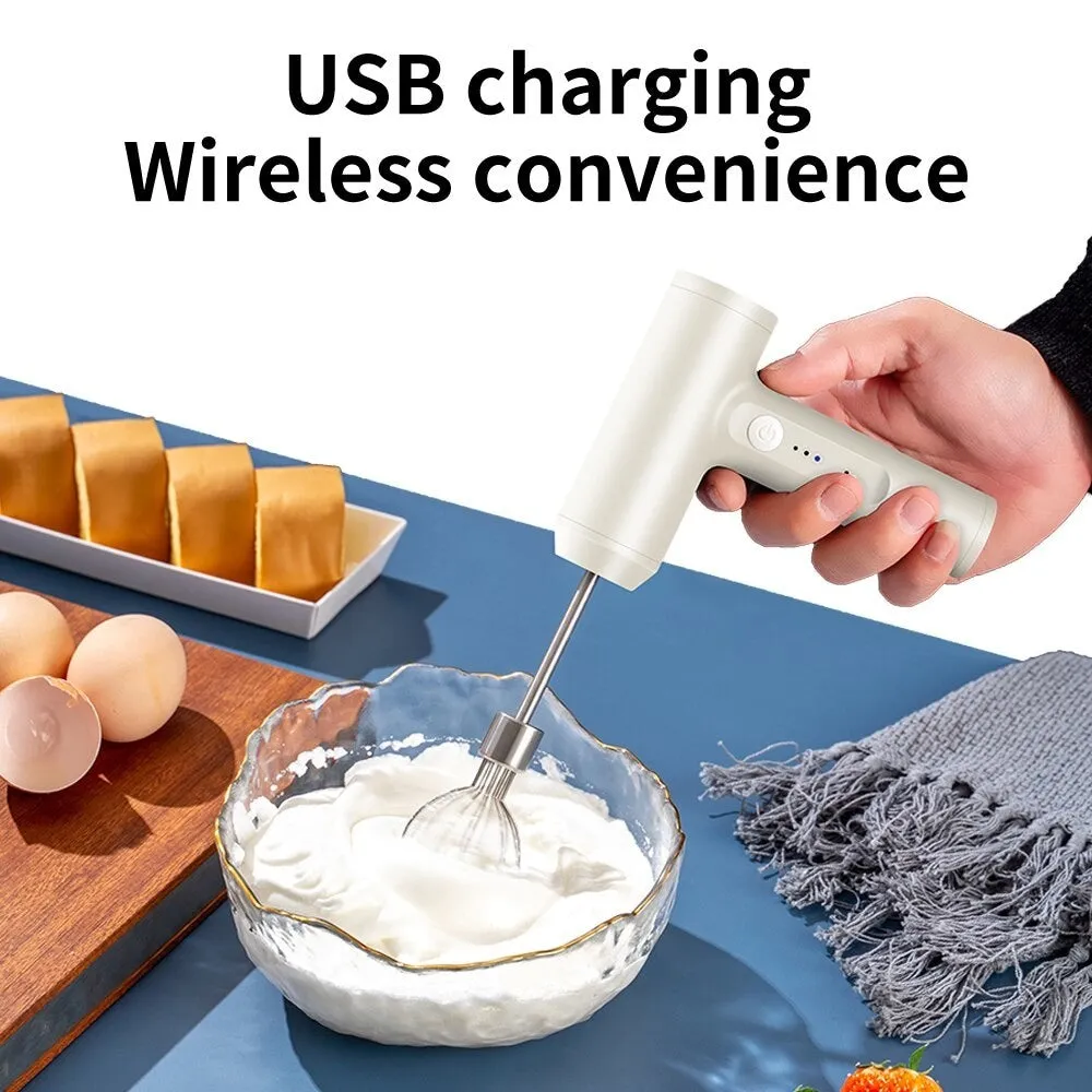 1 Pcs Wireless Electric Food Mixer Portable 3 Speeds Egg Beater Baking Dough Cake Cream Mixer Kitchen Tools