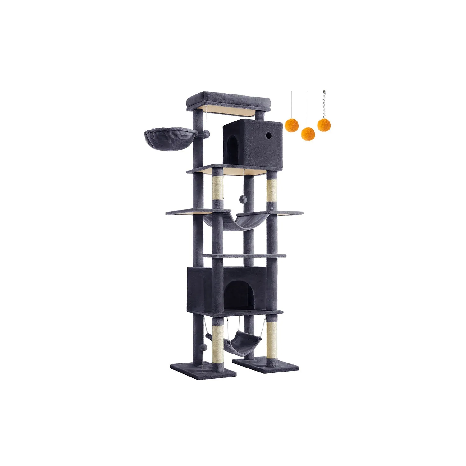 79.1 Inch Tall Cat Tree, XXL Large Cat Tower