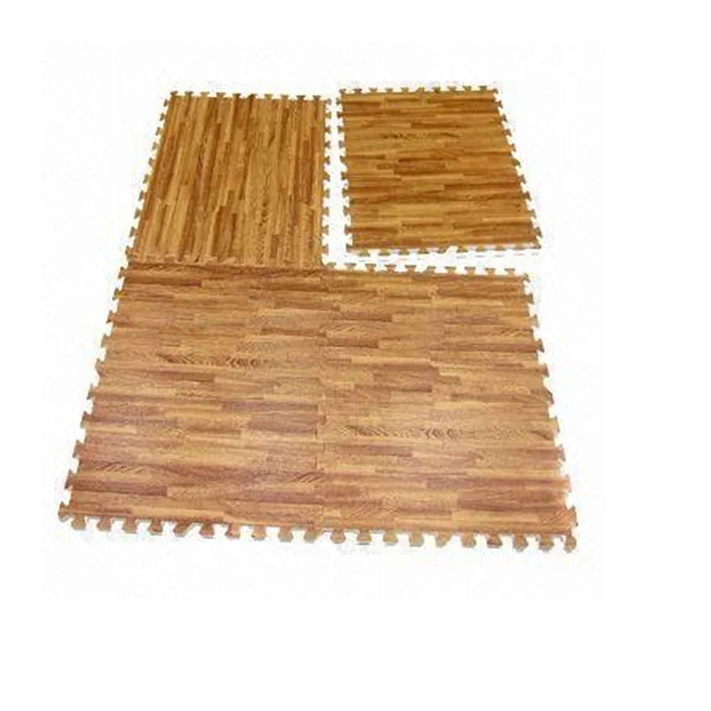 96 Sqft Interlocking Floor Mats Gym Flooring Soft Eva Foam Yoga Tile Wood Design