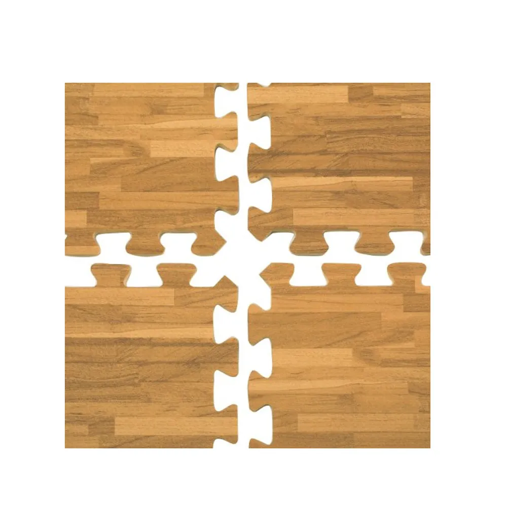 96 Sqft Interlocking Floor Mats Gym Flooring Soft Eva Foam Yoga Tile Wood Design