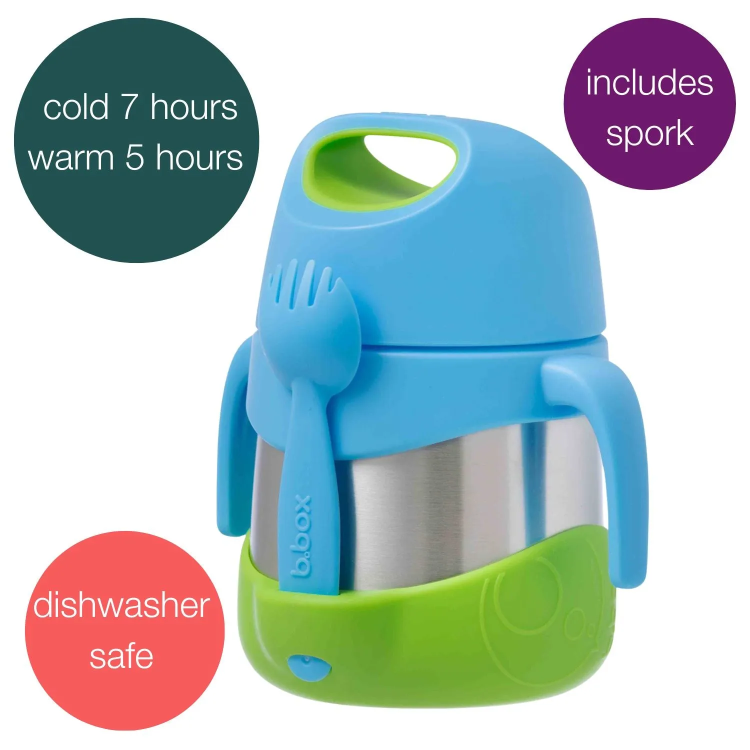 B.box Insulated Food Jar 335ml- Ocean Breeze Blue Green