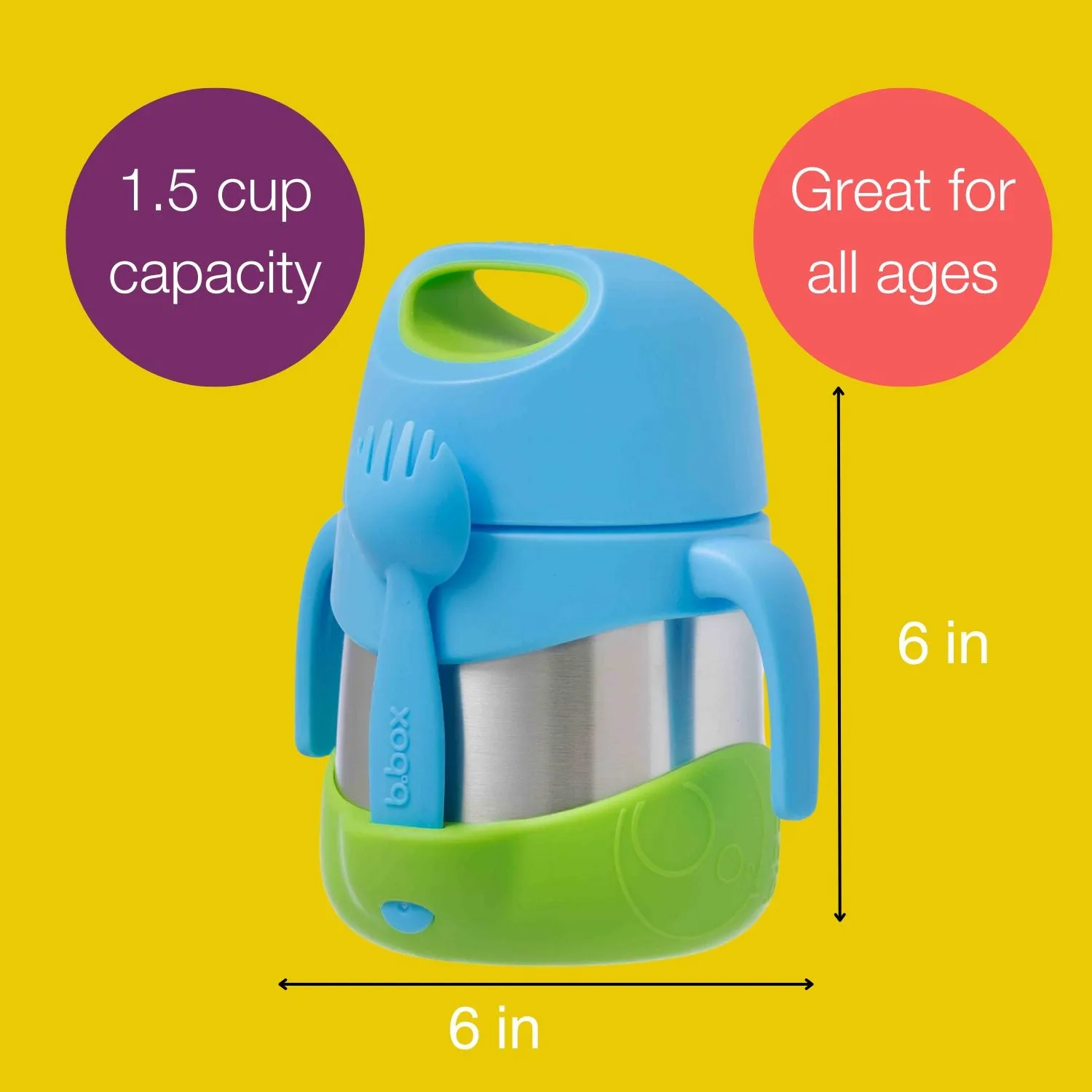 B.box Insulated Food Jar 335ml- Ocean Breeze Blue Green