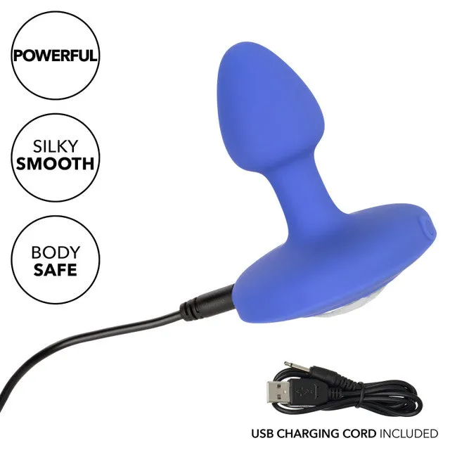 Compact Rechargeable Vibrating Blue Butt Plug by Cheeky Gems