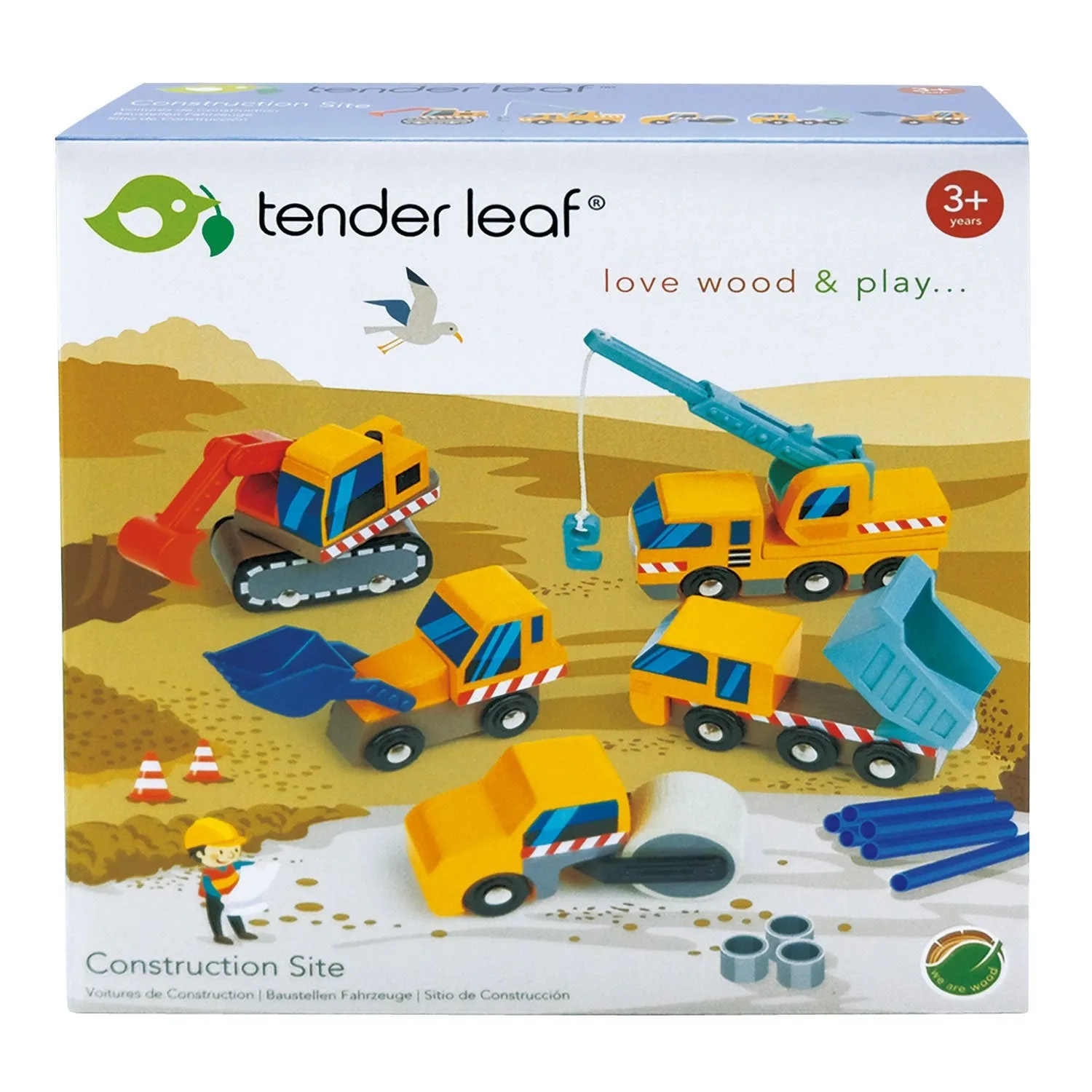 Construction Site Wooden Toys by Tender Leaf Toys