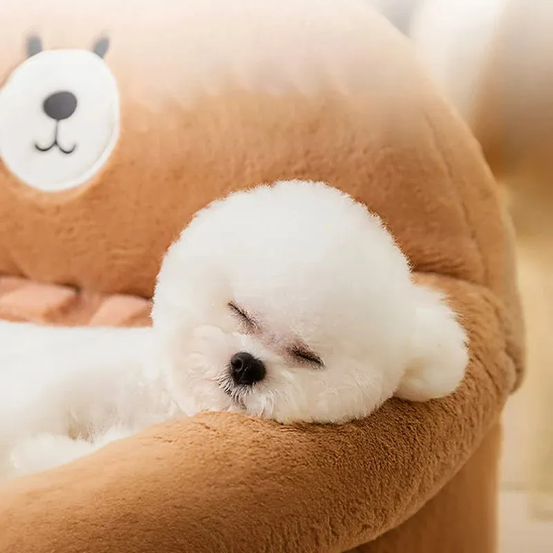 Cozy Winter Warm Pet Bed Sofa for Small Dogs & Cats