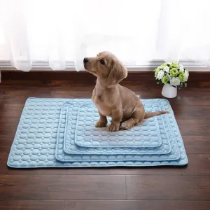 Dog Self Cooling Mat Pet Washable Summer Cooling Pads Cooling Blanket Hot Weather Sleeping Kennel Mat,Ice Silk Sleep Mat Pad Non-Toxic Breathable Sleep Bed Beach for Large Dogs Cats Animal No Water