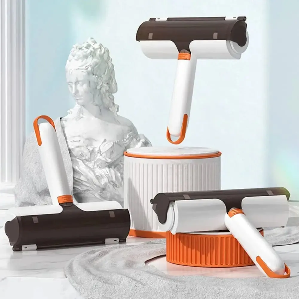 Efficient Pet Hair Remover Roller for Furniture Couch Carpet Self-cleaning Base