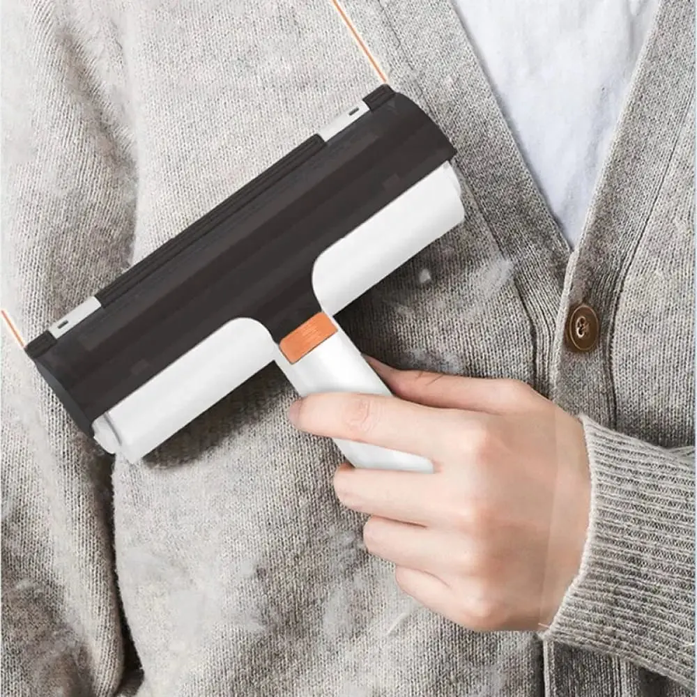 Efficient Pet Hair Remover Roller for Furniture Couch Carpet Self-cleaning Base