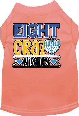 Eight Crazy Nights Screen Print Dog Shirt in Many Colors
