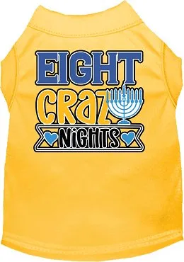 Eight Crazy Nights Screen Print Dog Shirt in Many Colors