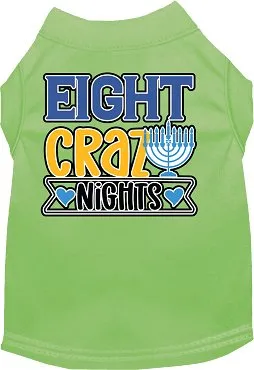 Eight Crazy Nights Screen Print Dog Shirt in Many Colors
