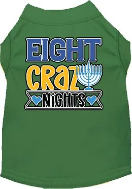 Eight Crazy Nights Screen Print Dog Shirt in Many Colors