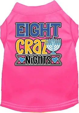 Eight Crazy Nights Screen Print Dog Shirt in Many Colors
