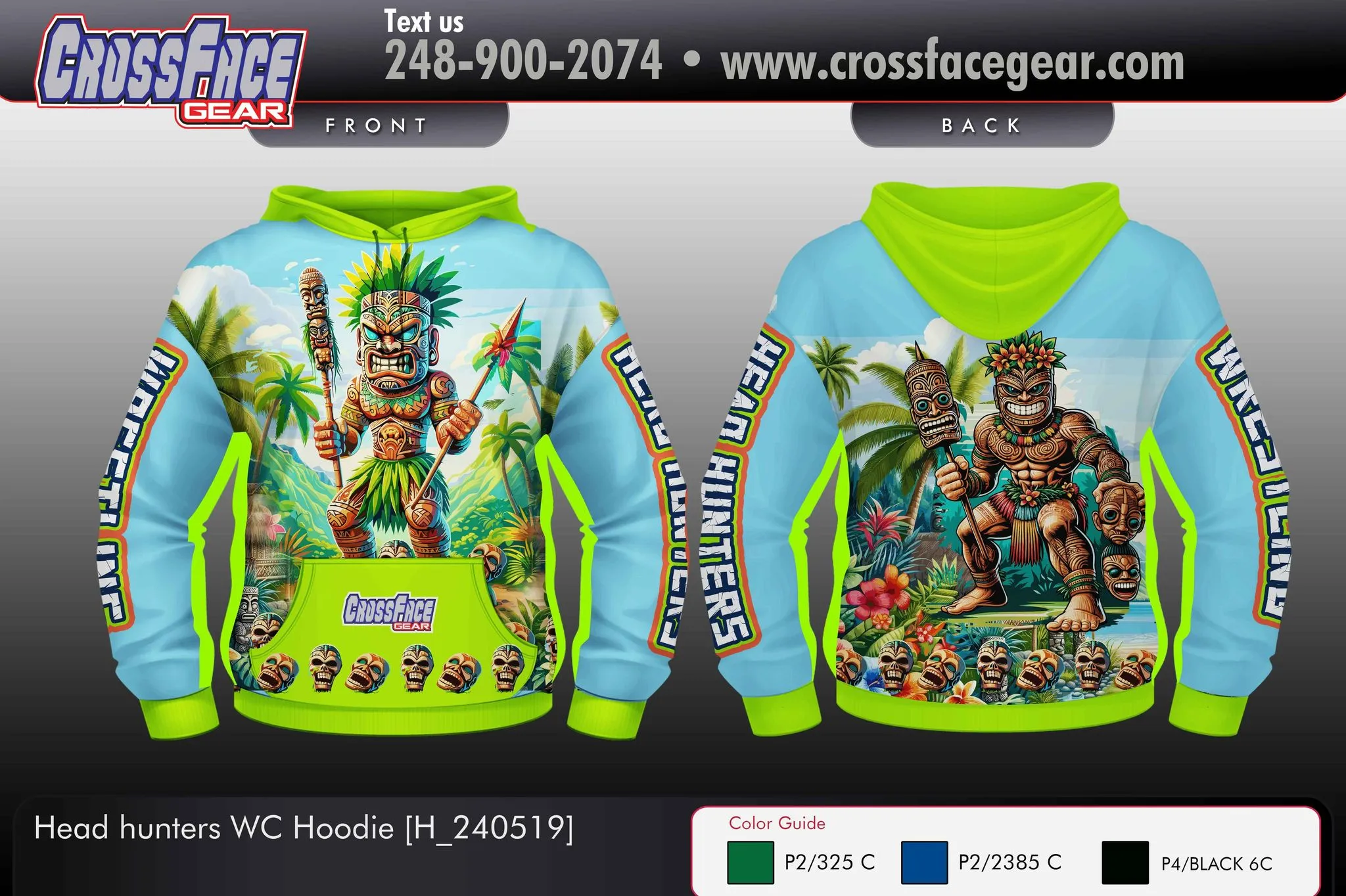 Headhunters Wrestling Club Full Sublimated Hoodie