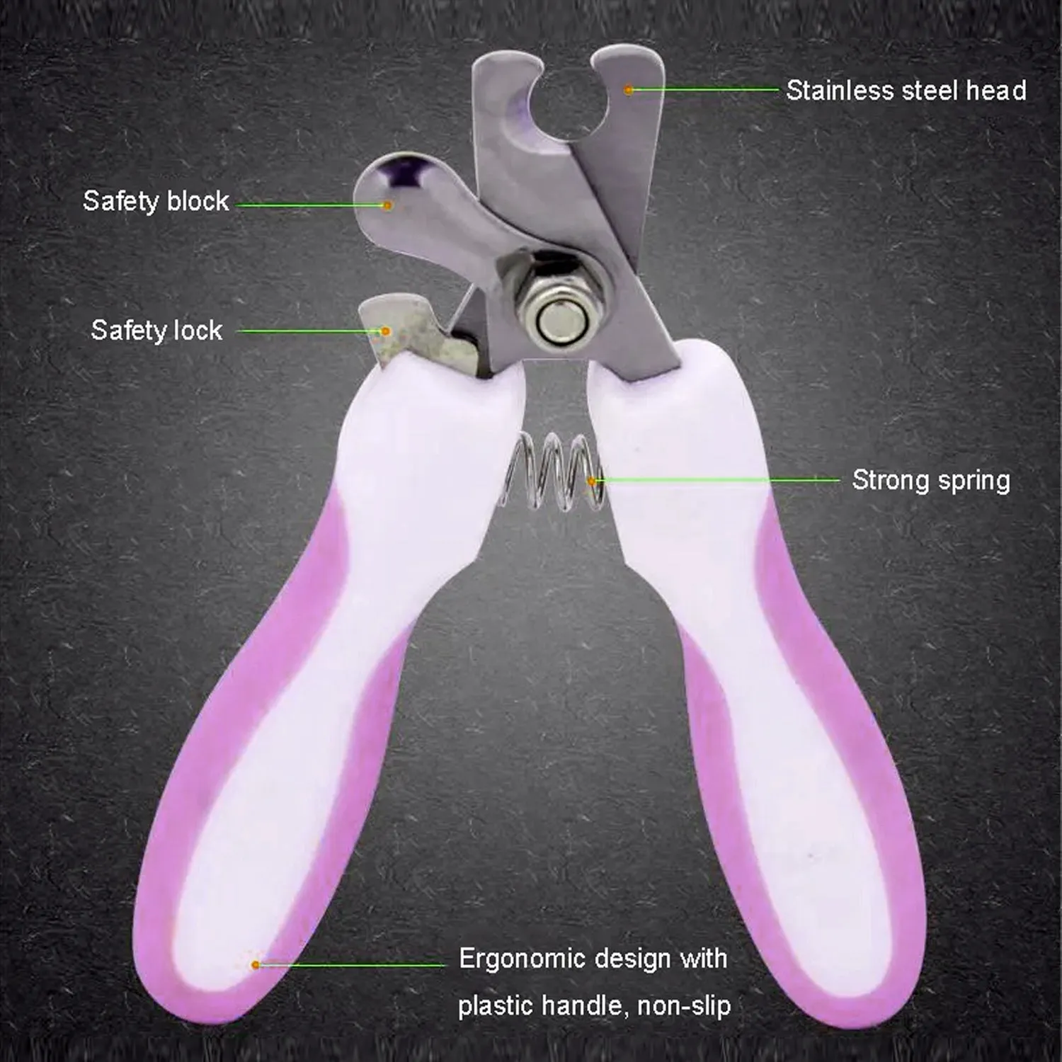 Pet Nail Clipper Set, Cat Dog Stainless Steel Nail Clippers, Teddy Golden Retriever Trimming Beauty Pet Nails Cutting Tool NonSlip Lightweight for Birds for Dogs for Puppies for Kittens