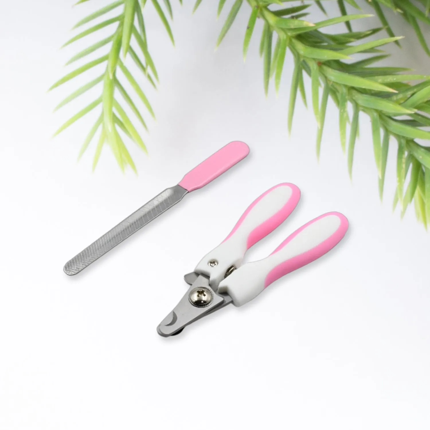 Pet Nail Clipper Set, Cat Dog Stainless Steel Nail Clippers, Teddy Golden Retriever Trimming Beauty Pet Nails Cutting Tool NonSlip Lightweight for Birds for Dogs for Puppies for Kittens