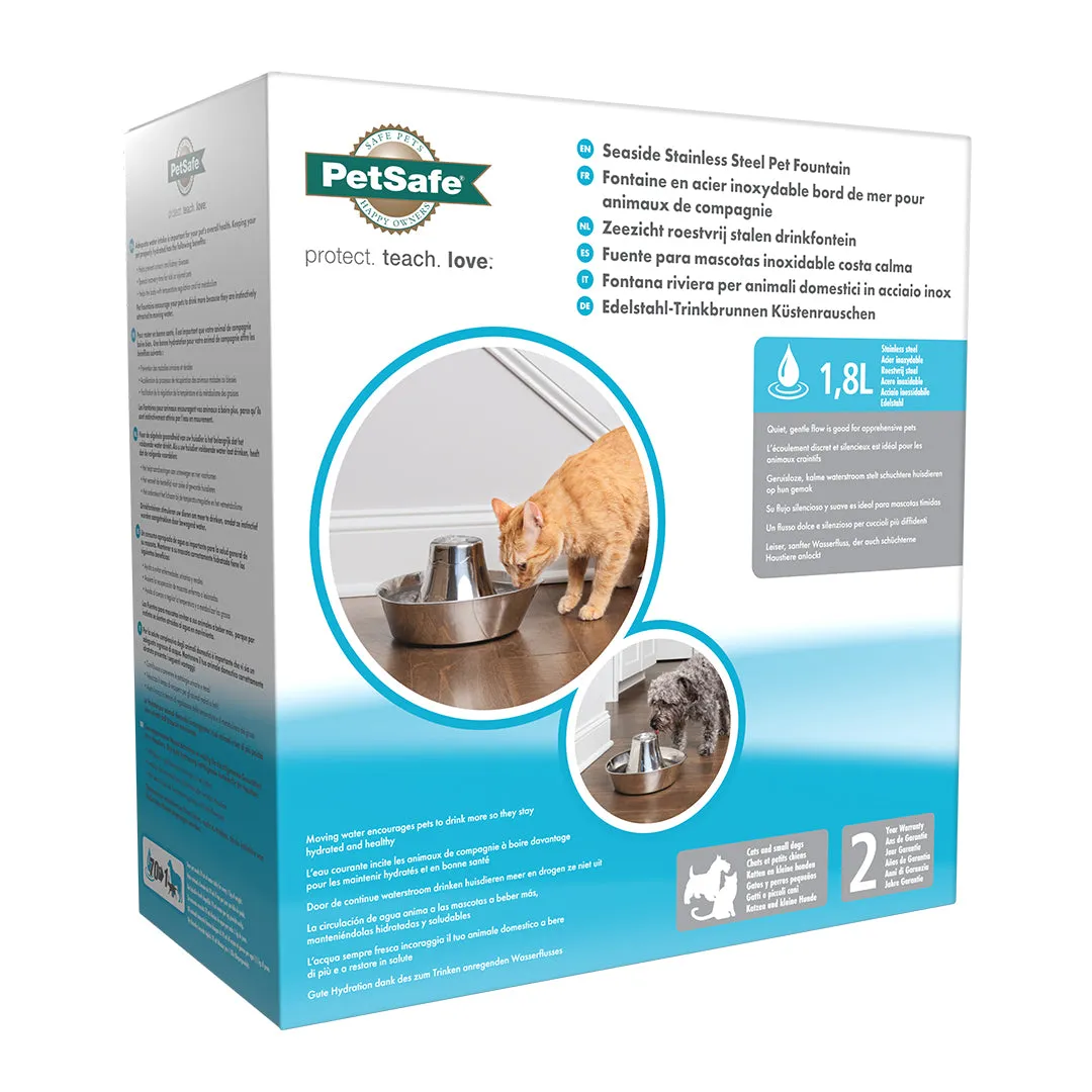 PetSafe® Seaside Stainless Steel Pet Fountain