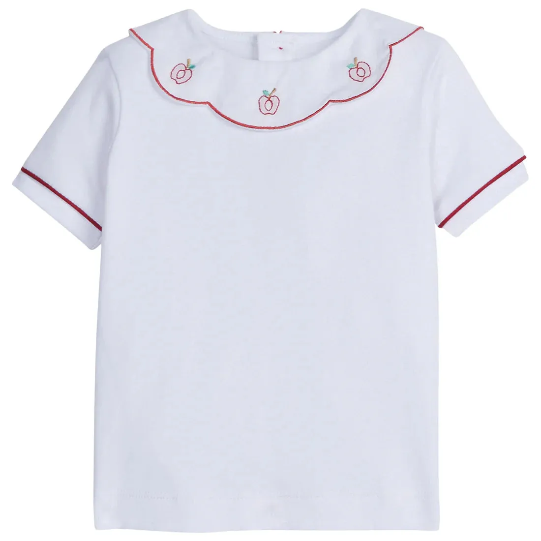Scallop Collar Shirt - Apples