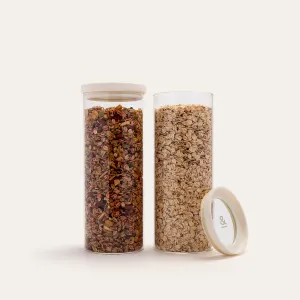 Wategos Glass Pantry Jars 2pk | Oat Milk 1500ml