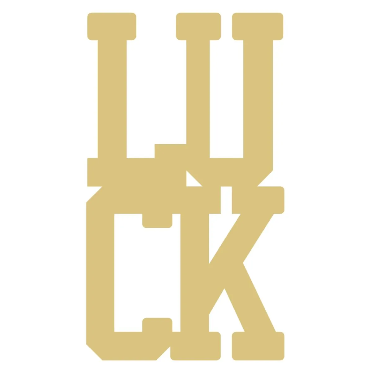 Wood Cut out -  Luck