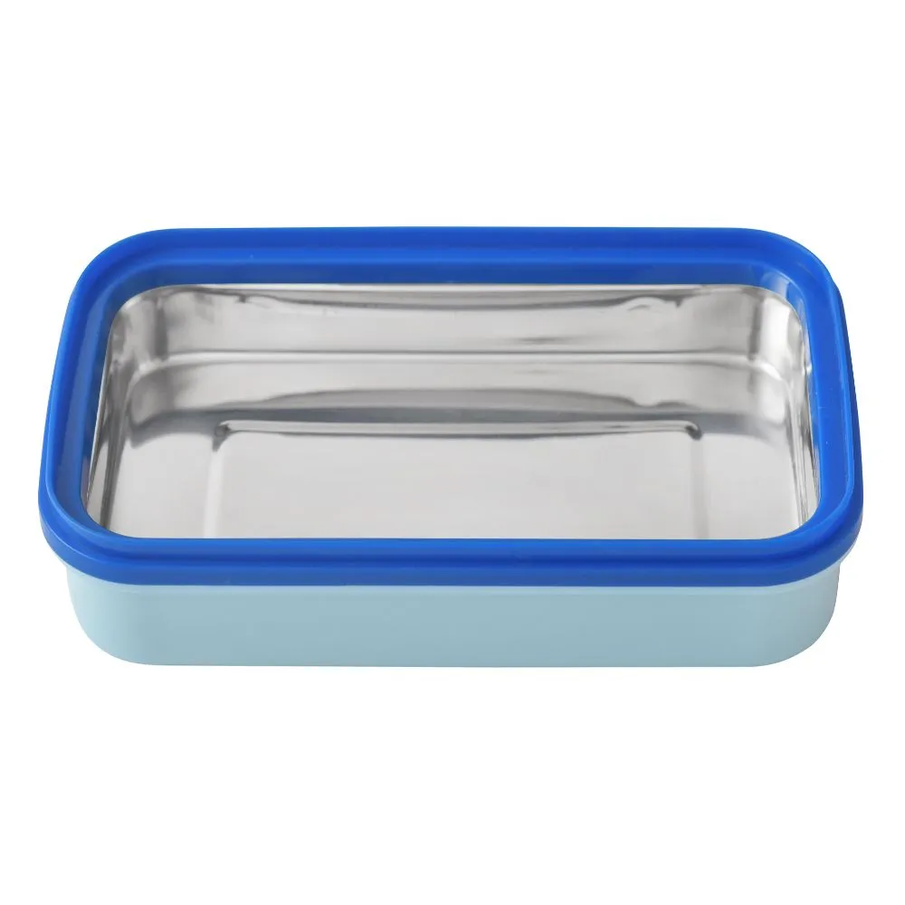 Youp Stainless Steel Aqua Blue Color Kids Lunch Box Yummy - 500 Ml